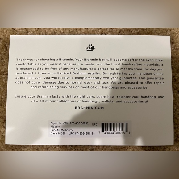 Brahmin Multicolored Fanciful Melbourne Leather Bag - Picture 8 of 8